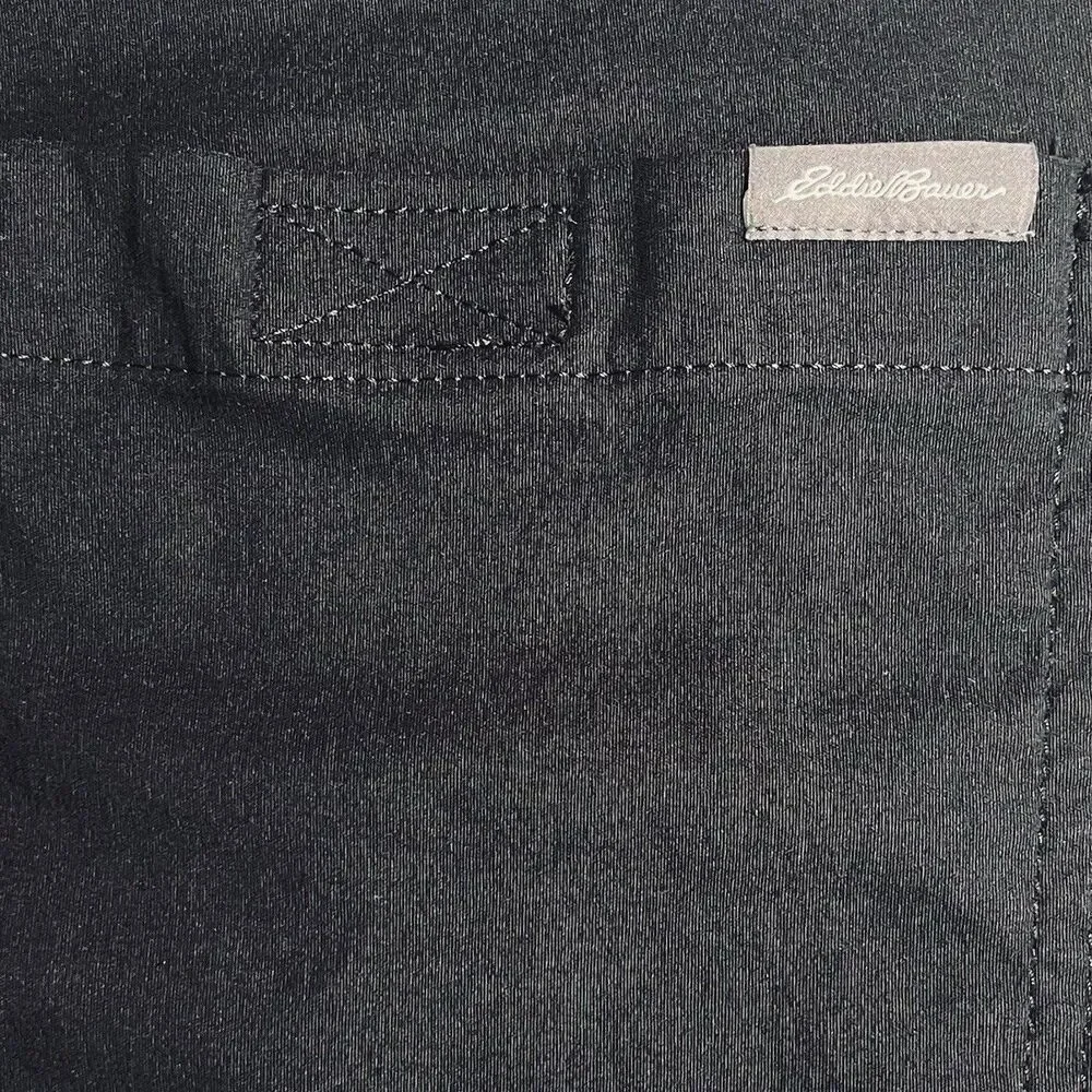 Eddie Bauer Men's Tech Chino Pant Lightweight Water-Resistant Stretch Black 35”
